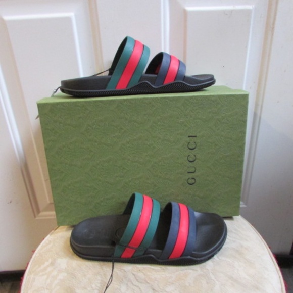 new GUCCI AGRADO GRG MEN\'S Rubber slides Sz UK 9/US 10 main image 14